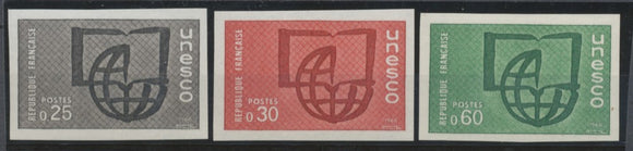 1966 France SERVICES du N°36 à 38 Non dentelés Neuf luxe** COTE 215€ D1622