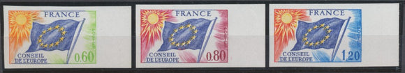 1975 France SERVICES du N°46 à 48 BDF Non dentelés Neuf luxe** COTE 140€ D1779