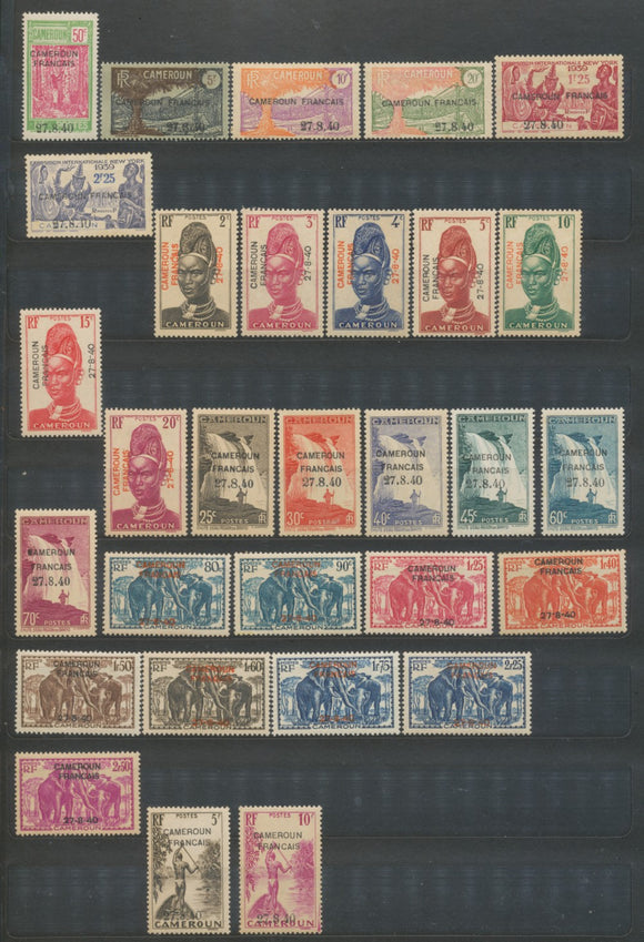 1940 Colonies Françaises CAMEROUN N°202 à 231 Surchargés N**/N* C390€ N3501