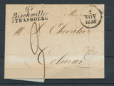 1828 Lettre cursive double 67 / Bischwiller STRASBOURG BAS RHIN (67) SUP. P4217