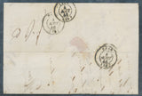 Lettre 1846 Cursive 86 Courthezon + Taxe Manuscrite 5 + CAD arrivée au dos P647