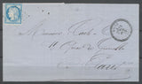 1873 Lettre N°60 Obl GC3140 CAD T23 perlé RILLE Indre-et-Loire(36) Sup. X1018