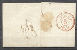 1828 Lettre Cachet d'essai rare SAINT QUENTIN 2/7 FEVRIER 1828. indice 23. X1394