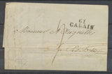 1822 Lettre 61 Calais avec au dos Griffe Acheminée par votre dévouée … X4591