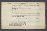 1793 POSTES, reçu de 10 livres pour Wissembourg, de Commercy, rare X4932