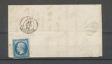 1857 Lettre PC 3589 VILLASAVARY (10) Seul au recto (n°14 au verso) Superbe X5125