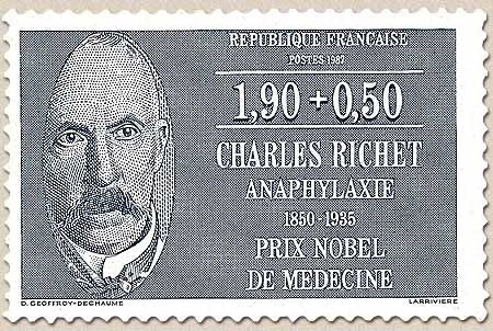 Personnages célèbres médecins et biologistes. Charles Richet, physiologiste (1850-1935). 1f.90 + 50c Y2454