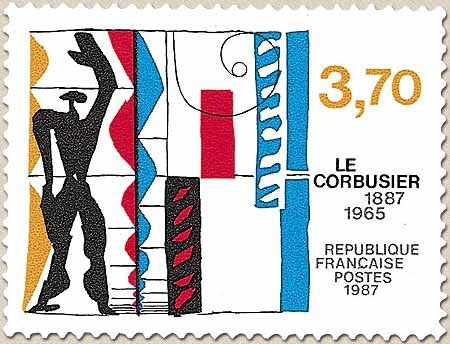 Centenaire de la naissance de Le Corbusier (1887-1965), architecte et urbaniste. Le Modulor  3f.70 Y2470