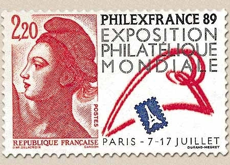 Philexfrance'89. Exposition philatélique mondiale, à Paris, du 7 au 17 juillet 1989. 2f.20 Y2524