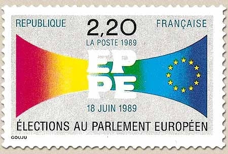 3es élections au Parlement européen. Symbole  2f.20 multicolore Y2572