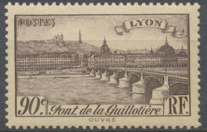 Sites et paysages. Pont de la Guillotière, à Lyon. 90c. Brun-violet Neuf luxe ** Y450