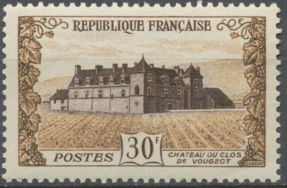 4e Centenaire du château du Clos de Vougeot. Château du Clos de Vougeot  30f. Brun et violet-brun. Neuf luxe ** Y913