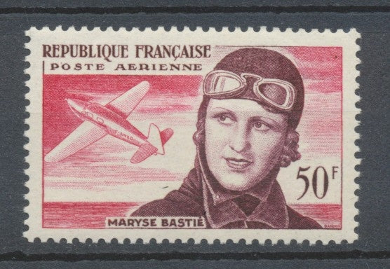 Maryse Bastié(1898-1952) PA N°34 50f rose et brun-violet N** YA34