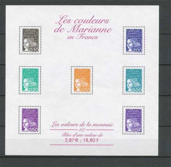 Couleurs de Marianne en Francs. 18f80 YB41