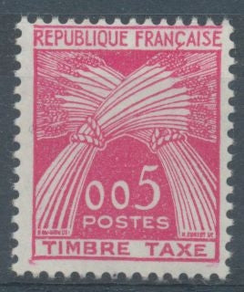 Type Gerbes. Légende REPUBLIQUE FRANCAISE TIMBRE TAXE. N°90 5c. rose-lilas N** YX90
