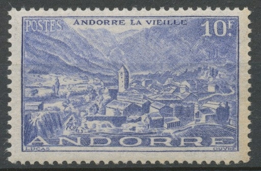 Andorre français N°113, 10f. outremer NEUF** ZA113