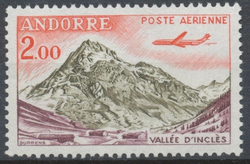 Andorre FR P. Aérienne N°5 2f. Vallée d'Inclès N** ZAA5