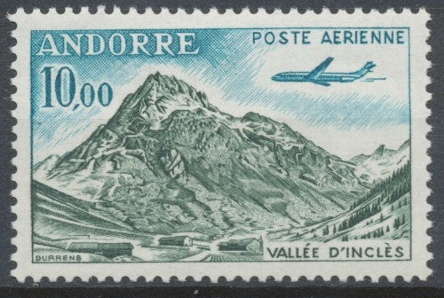 Andorre FR P.Aérienne N°8 10f. Vallée d'Inclès N** ZAA8