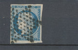 1849 France Classique Timbre N°4 25c bleu étoile pleine Superbe F1009