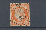 1849 France Classique Timbre N°5a 40c Orange vif Obl. petit chiffre F1012