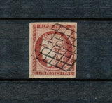 1849 France CERES N°6b 1F Carmin Foncé TTB.  Signé Calves et Roumet F1013