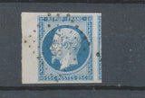 1852 France Classique Présidence Napoléon N°10 25c bleu BDF SUPERBE F1016