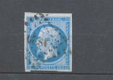 1854 France Classique N°14Ah 20c bleu  Variété POST"F"S TB F1029