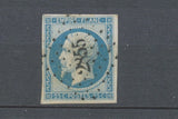 1853 France Classique N°15a 25c bleu laiteux TTB F1032