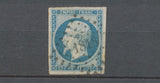 1853 France Classique N°15 25c bleu obl PC1818 TTB F1033