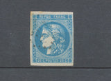 1871 France Classique N°45B 20c bleu TYPE II R2 TB.   F1058