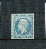 1854 France Napoléon III N°14Am 20c bleu laiteux sur vert Signé Calves TTB F1077