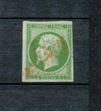 1854 France Napoléon III N°12 5c vert obl étoile rouge Signé Calves TB F1079
