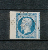 1852 France Présidence N°10 25c bleu BDF 1 voisin TB Signé Calves F1085