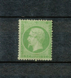 1862 France Napoléon III N°20 5c vert Neuf *, TB. Signé Calves. F1099