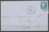 1876 Lettre N°60 Obl CAD Convoyeur station St CHAMOND, StE..LY. LOIRE (84) N3760