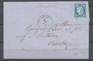 1876 Lettre N°60 Convoyeur station ST LATTIER M.VAL. ISERE (37) N3774