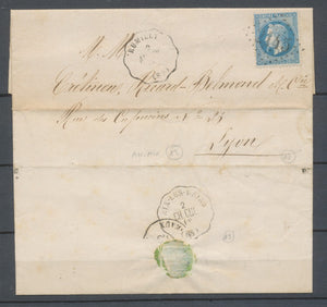 1869 Lettre N°29 Convoyeur station RUMILLY AN.AIX. HAUTE SAVOIE (89)  N3778