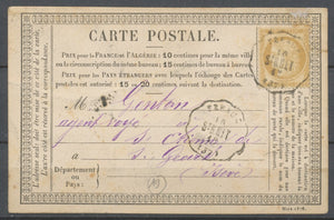 1870 CP N°59 Convoyeur station IZEAUX StR.R.LY ISERE (37) N3792