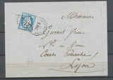 1874 Lettre N°60 Convoyeur station PONT-DE-VEYLE B.MAC. Ain (1) N3794
