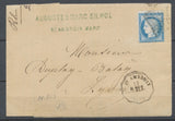 1875 Lettre N°60 Convoyeur station ST AMBROIX N.BES. Gard (29) N3796