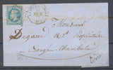 1870 Lettre N°29 obl  LA Conv. station LA COTE-St-ANDRE RIV.LY. ISERE (37) N3797