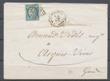 1872 Enveloppe N°60 Convoyeur station LE GRAND-LEMPS L.GR. ISERE (37) N3806