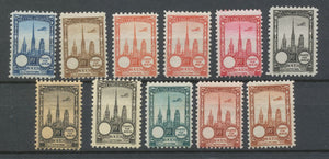 1922 Meeting d'aviation ROUEN 11 vignettes sans faciale N**/N* N3821