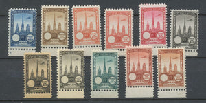 1922 Meeting d'aviation ROUEN 11 vignettes sans faciale BDF N**  N3822
