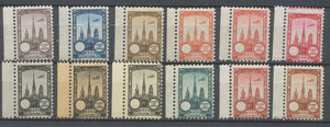 1922 Meeting d'aviation ROUEN 12 vignettes BDF sans faciale N**/N* N3828
