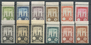 1922 Meeting d'aviation ROUEN 12 vignettes BDF sans faciale N**/N* N3831