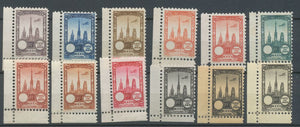 1922 Meeting d'aviation ROUEN 12 vignettes BDF sans faciale N**/N* N3832