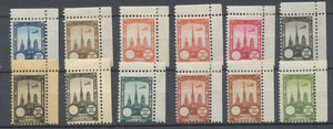 1922 Meeting d'aviation ROUEN 12 vignettes BDF sans faciale N* N3835