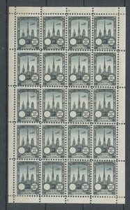 1922 Meeting a rien Rouen feuillet complet de 20 essais Neuf Gris Noir. N3838