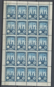 1922 Meeting a rien Rouen feuillet complet de 20 essais Neuf Bleu. N3841